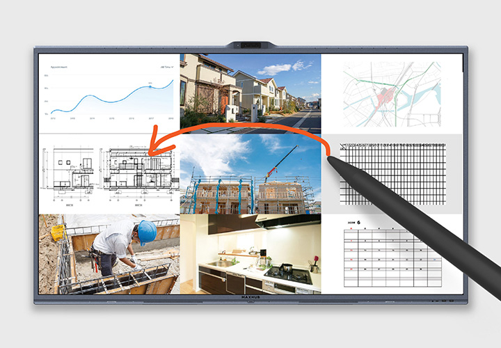 最大9画面の同時投影